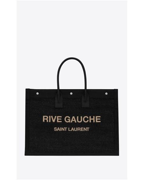 RIVE GAUCHE GRAND SAC CABAS EN RAPHIA ET CUIR